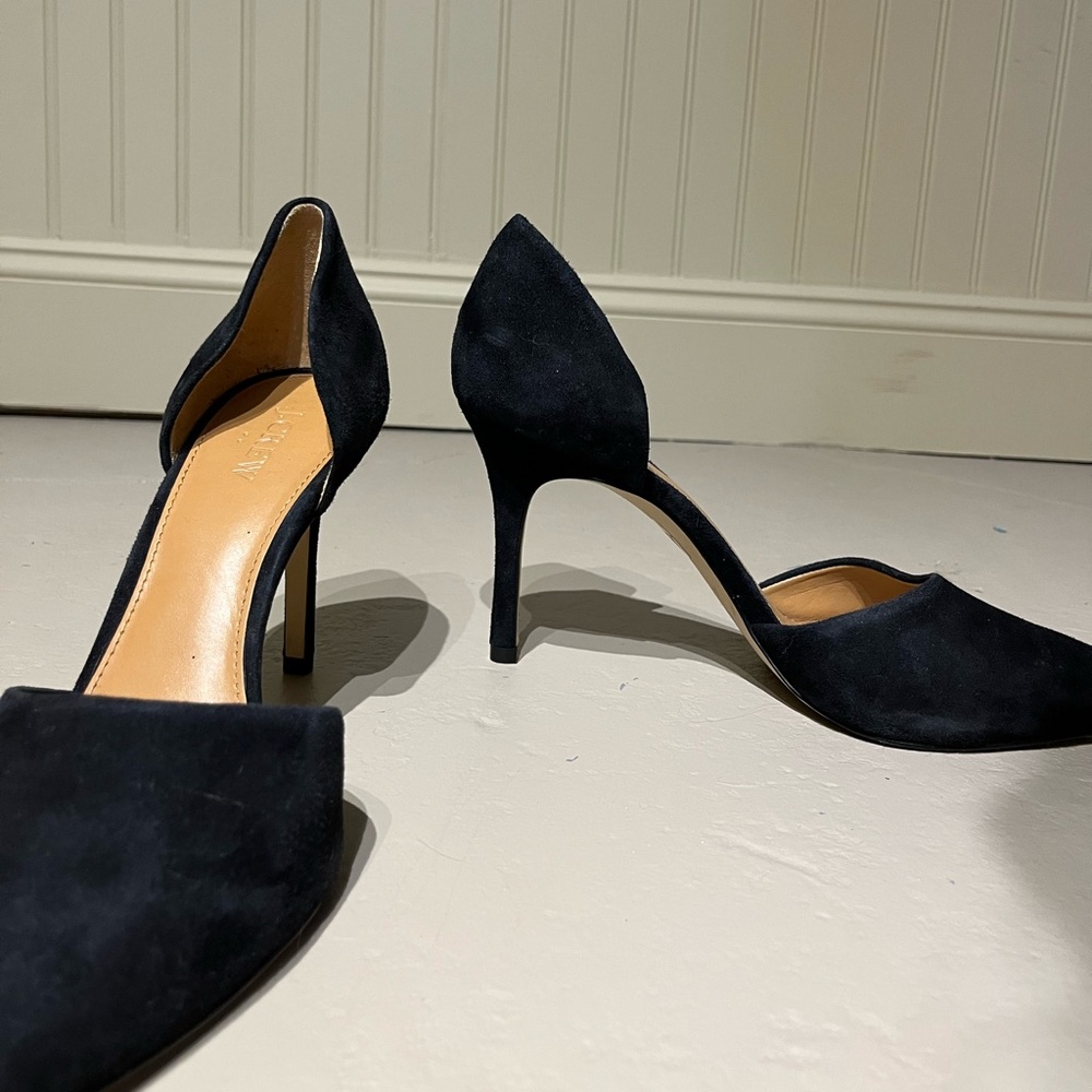 J. Crew Black Suede Heels